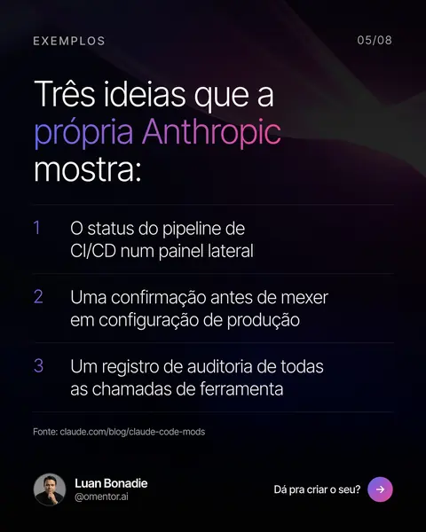 Slide 5 do carrossel Mods do Claude Code