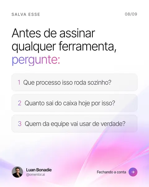 Slide 8 do carrossel ROI, não hype