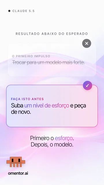 Quadro de um Reel do @omentor.ai