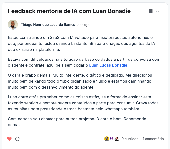 Mentoria em Automações e n8n Sem Codar